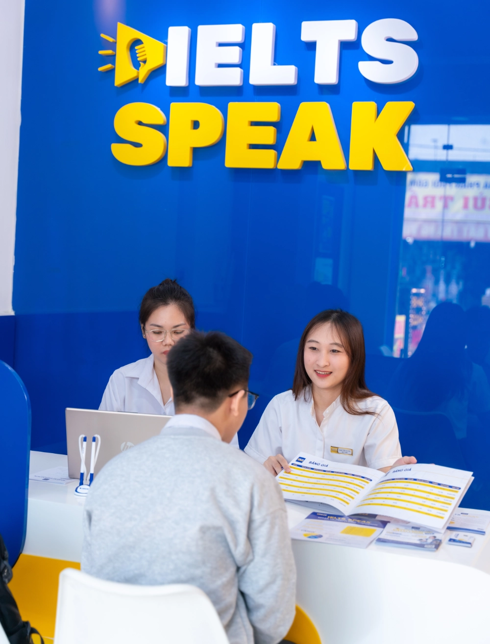 Diverse group of students studying for IELTS